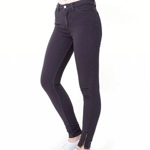 American Apparel Highwaisted Ankle Zip Skinny Jean